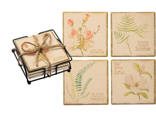 Primitives By Kathy 102809 Coaster Set - Be You Tiful
