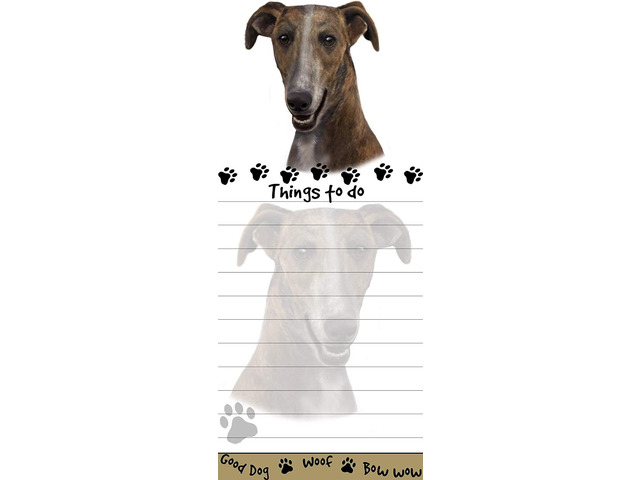 'Greyhound Magnetic List Pads' Uniquely Shaped Sticky Notepad
