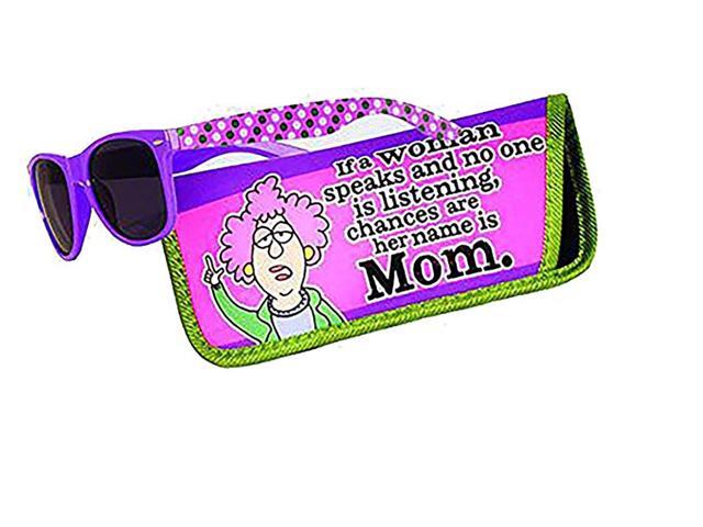 Spoontiques Aunty Acid Mom Sunglasses with Coordinating Soft Sunglass Case