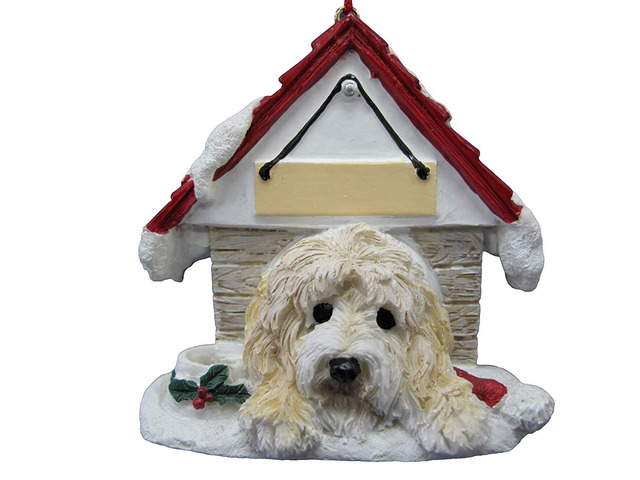 E & S Pets 35355-125 Goldendoodle Doghouse Ornament