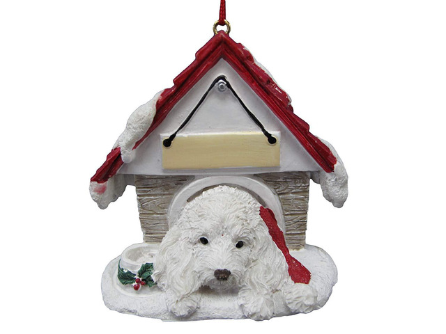 E & S Pets 35355-124 Maltipoo Doghouse Ornament