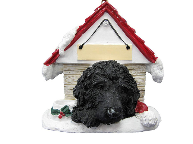 Newfoundland Doghouse Ornament Hand Painted and Easily Personalized