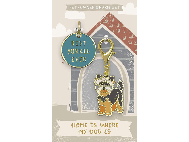 Primitives By Kathy Dog Collar Charm Set - Yorkie