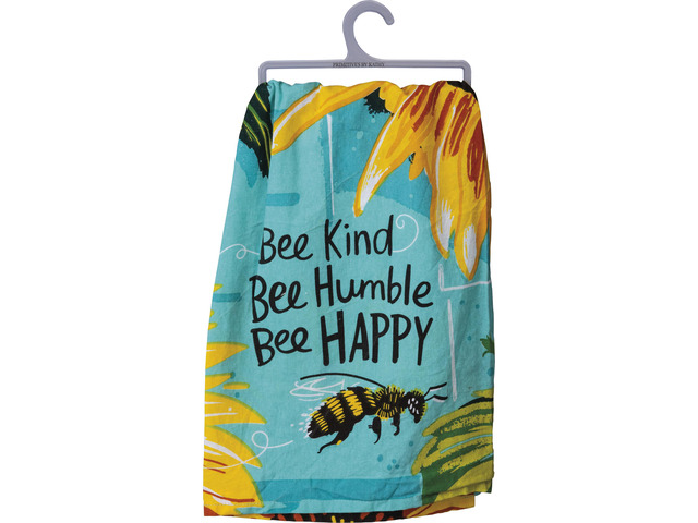 Primitives by Kathy Dish Towel - Bee Kind Bee Humble Bee Happy 28' x 28'