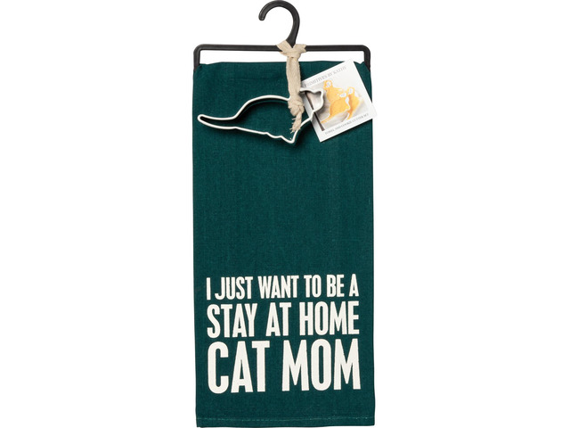 Primitives by Kathy Towel & Cookie Cutter Set - Stay at Home Cat Mom