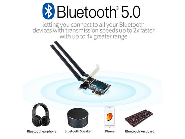 fenvi PCE-AX200 Wireless AX3000 PCIe Desktop WiFi 6 Adapter Intel AX200, 802.11AX,Up to 2400Mbps(5Ghz), 574M(2.4Ghz), Bluetooth 5.2, MU-MIMO,...