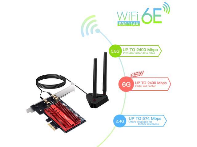 fenvi FV-AXE3000Pro Tri-Band 5400M WiFi 6E 5G/6GHz PCIe WiFi Card,802.11ax WiFi6 Network,BT 5.2,AX210 Wireless WLAN...