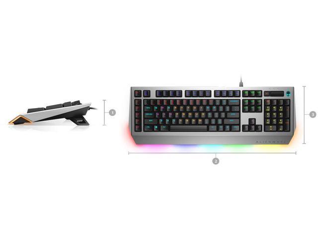 Alienware Pro AW768 Gaming Keyboard - Cable Connectivity - Multimedia, Volume Control Hot Key(s)