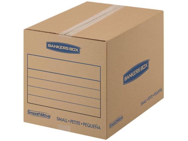 Fellowes 7713801 Bankers Box SmoothMove Basic Moving Boxes, Small Size, Kraft, Blue, 12'H x 12'W x 16'D - 1 Pack (25 Boxes)