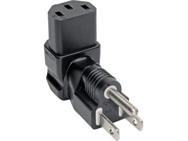 Tripp Lite Down-Angled Nema 5-15P To C13 Power Cord Adapter - 10A 125V Black