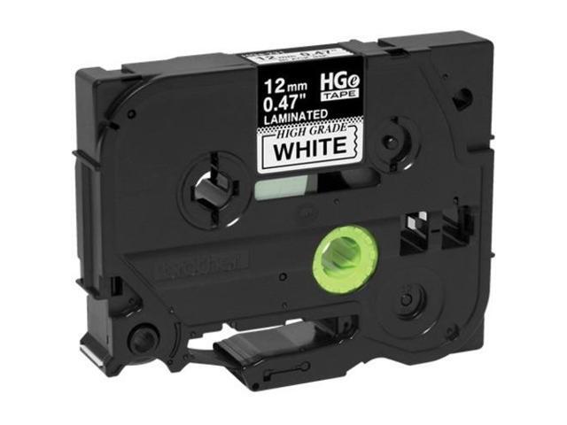 BROTHER MOBILE SOLUTIONS HGE2315PK 0.47 IN X 26.2 FT (12MM X 8M), BLACK INK ON WHITE LABEL, 5 PACK