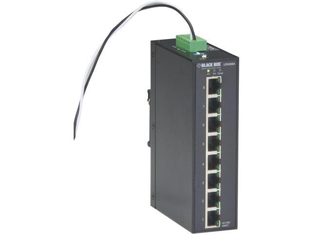 Black Box Network Services LPH008A-R2 Hardened Gigabit Poe Plus Switch, 8-Port