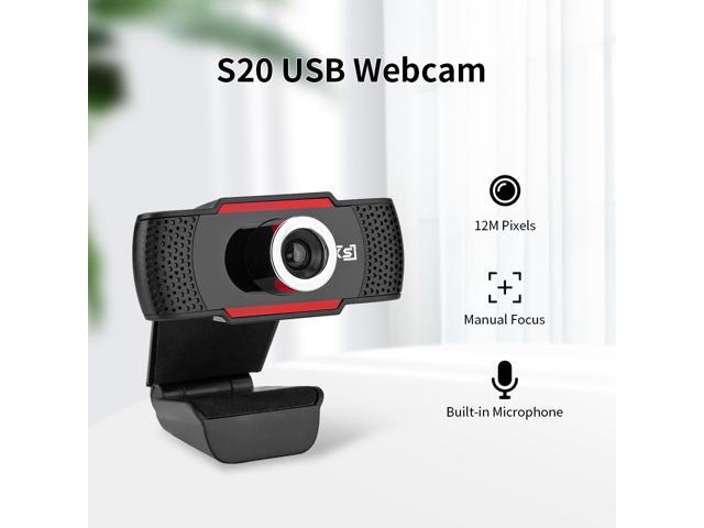 S20 HD Webcam 480p Computer Laptops USB Camera Plug Play Video Recording Webcam With Microphone For PC Computer Laptops Webcam