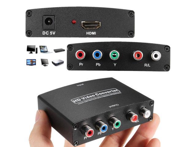 Component to HDMI Adapter, HDMI TO YPbPr Coverter + R/L, ESTONE Component 5RCA RGB to HDMI Converter Adapter, Supports 1080P Video Audio Converter...