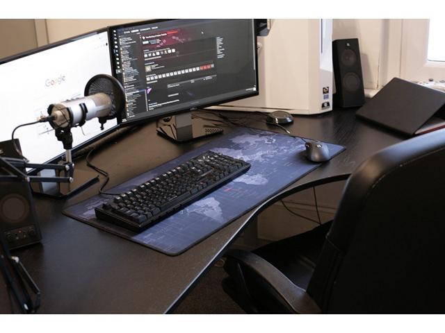 ESTONE World Map Mouse Pad with Stitched Edges, Premium-Textured Mouse Mat Pad, Non-Slip Rubber Base Mousepad for Laptop, Computer & PC,...