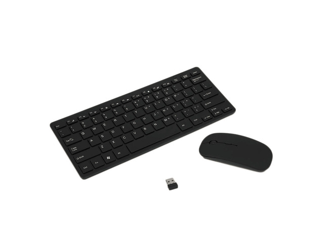 ESTONE 2.4G Wireless Keyboard and Mouse Combo, Keyboard and Mouse Mini Multimedia Keyboard Mouse Combo Set For Notebook Laptop Mac Desktop PC TV...
