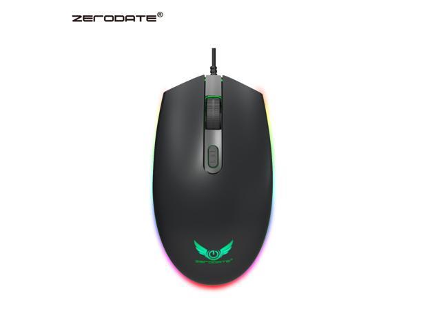 ZERODATE S900 Gaming Mouse 1600DPI 4 Buttons RGB LED Backlight Optical Ergonomic Mouse USB Wired Mice for PC Laptop Computer