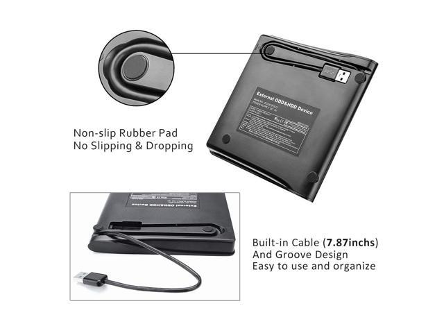 ESTONE External CD Drive, USB 3.0 Portable CD/DVD +/-RW Drive Slim DVD/CD ROM Rewriter Burner Compatible with Laptop Desktop PC Windows Linux OS...