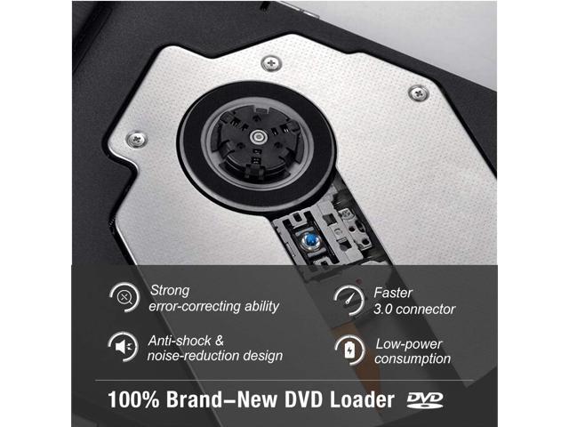 ESTONE External CD Drive, USB 3.0 Portable CD/DVD +/-RW Drive Slim DVD/CD ROM Rewriter Burner Compatible with Laptop Desktop PC Windows Linux OS...