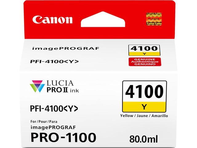 Canon PFI-4100 80ml Pigment Ink Tank for imagePROGRAF PRO-1100 Printer, Yellow