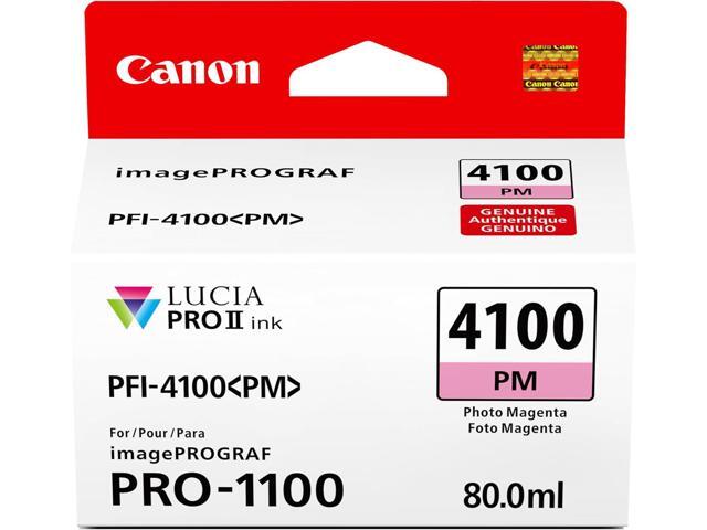 Canon PFI-4100 80ml Pigment Ink Tank for imagePROGRAF PRO-1100 Printer, Photo Magenta