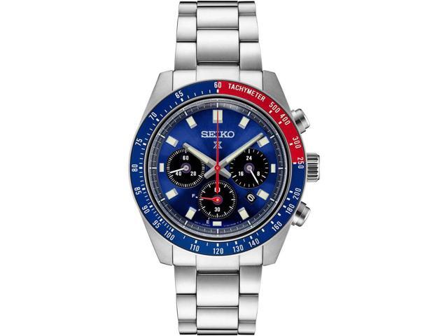Seiko SSC913 Prospex Speedtimer Collection Solar Chronograph Watch - Stainless/Blue