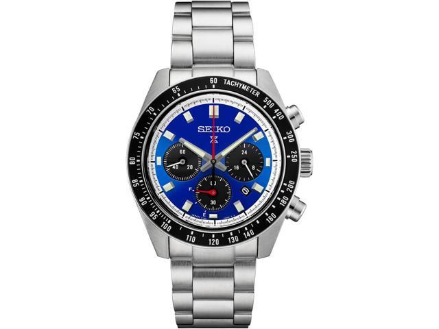 Seiko SSC931 Prospex Speedtimer Collection U. S. Special Edition Solar Chronograph Watch - Stainless/Blue