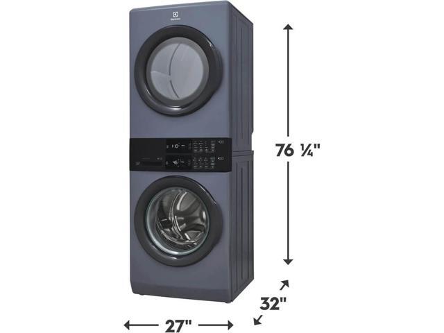 Electrolux - Laundry Tower Single Unit Front Load 4.4 Cu. Ft. Washer & 8 Cu. Ft. Electric Dryer with LuxCare Wash System - Denim Blue - image 2