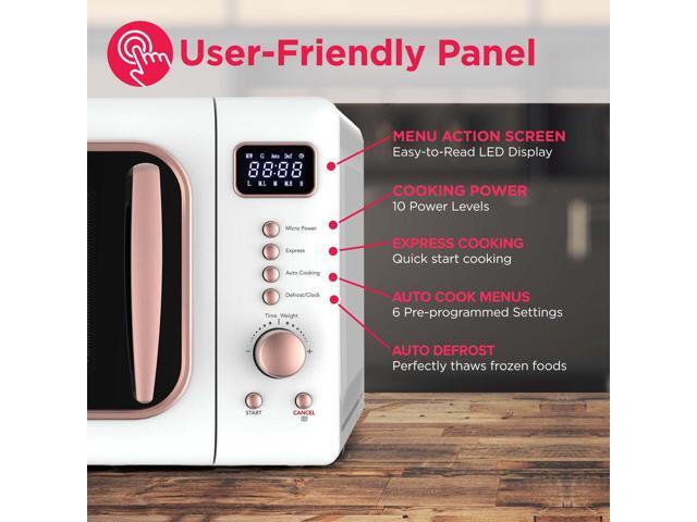 0.7 Cu. Ft. Retro White and Rose Gold Countertop Microwave - FRIGIDAIRE