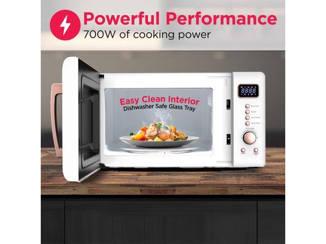 0.7 Cu. Ft. Retro White and Rose Gold Countertop Microwave - FRIGIDAIRE