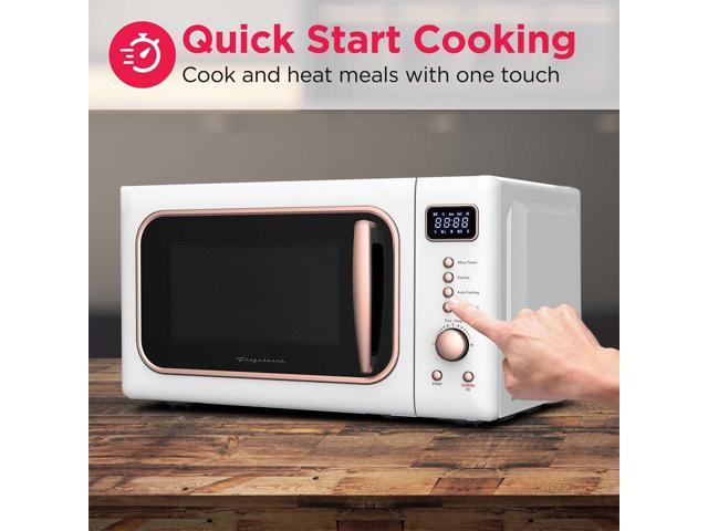 0.7 Cu. Ft. Retro White and Rose Gold Countertop Microwave - FRIGIDAIRE
