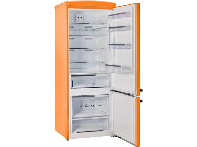 Unique Appliances - Classic Retro 16.7 cu.ft Bottom Freezer Counter Depth Refrigerator - Creamsicle Orange - image 3