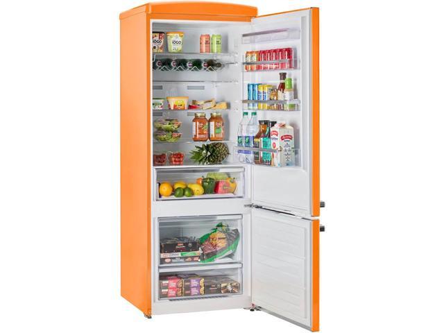 Unique Appliances - Classic Retro 16.7 cu.ft Bottom Freezer Counter Depth Refrigerator - Creamsicle Orange - image 4