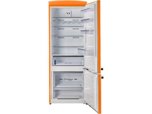 Unique Appliances - Classic Retro 16.7 cu.ft Bottom Freezer Counter Depth Refrigerator - Creamsicle Orange - image 5