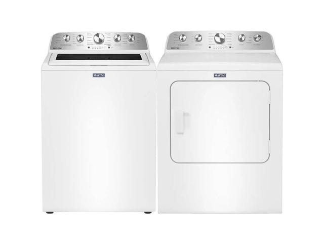 White Top Load High Efficiency 4.8 Cu. Ft. Washer/7.0 Cu. Ft. Electric Dryer Laundry Pair