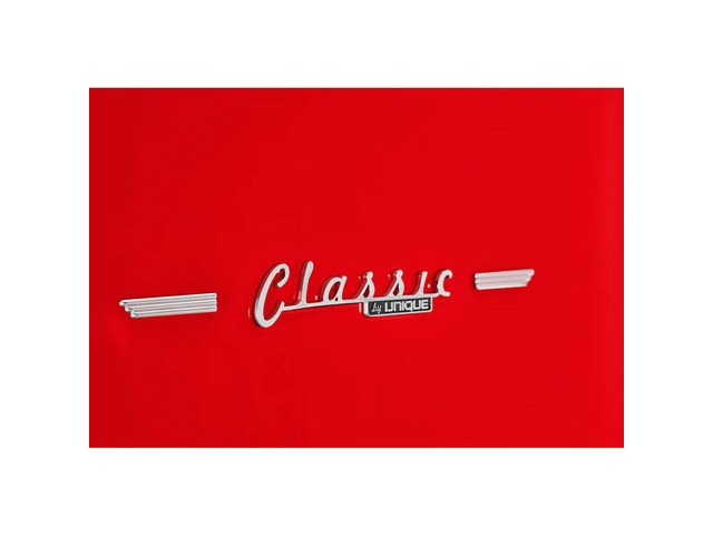 UNIQUE UGP340LRAC 12 Cu. Ft. Candy Apple Red Counter-Depth Retro Bottom Freezer Refrigerator