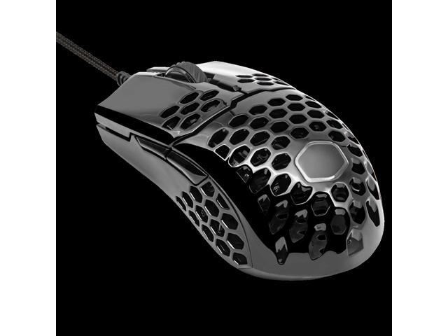 Cooler Master MM710 Pro-Grade Gaming Mouse (Glossy Black) - 53g Lightweight, Honeycomb Shell, Ultralight Ultraweave Cable, Pixart 3389 16000 DPI.
