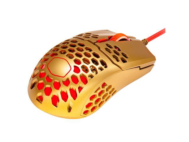Cooler Master MM711 RGB Gaming Mouse (2020 Gold Red Limited Edition) - 60g Lightweight, Honeycomb Shell, Ultraweave Cable, Pixart 3389 16000 DPI...