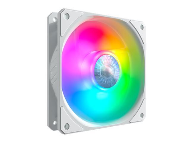 Cooler Master SickleFlow 120 V2 Addressable RGB Fan (White Edition) - 120mm Square Frame Fan, Air Balance Curve Blade Design, PWM Control for...