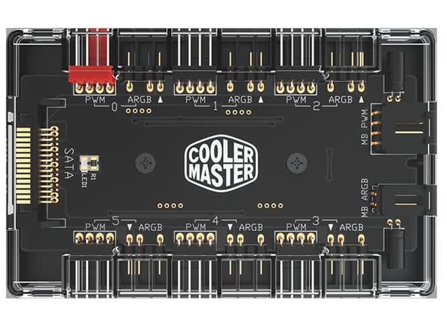 Cooler Master MasterFan ARGB and PWM Hub - 6 Ports for Addressable RGB Lighting with PWM
