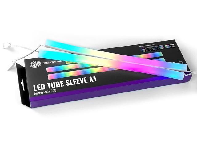 Cooler Master LED Tube Sleeve A1 -12mm Diameter (Pack of 2) - 30 Addressable RGB LEDs, Soft Rubber easy molding, ARGB Lighting for Liquid Cooling...