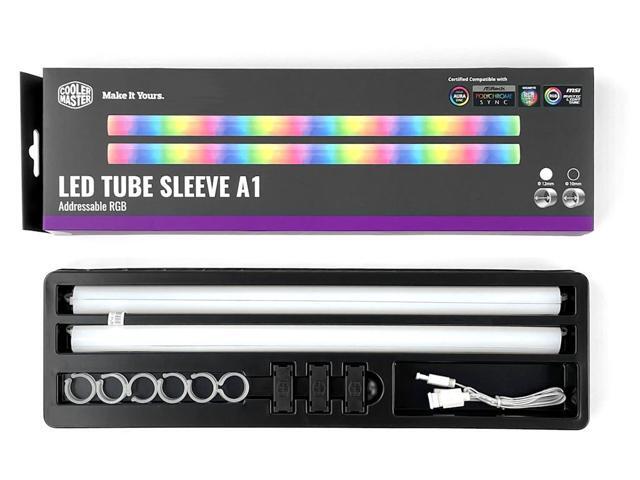 Cooler Master LED Tube Sleeve A1 -12mm Diameter (Pack of 2) - 30 Addressable RGB LEDs, Soft Rubber easy molding, ARGB Lighting for Liquid Cooling...