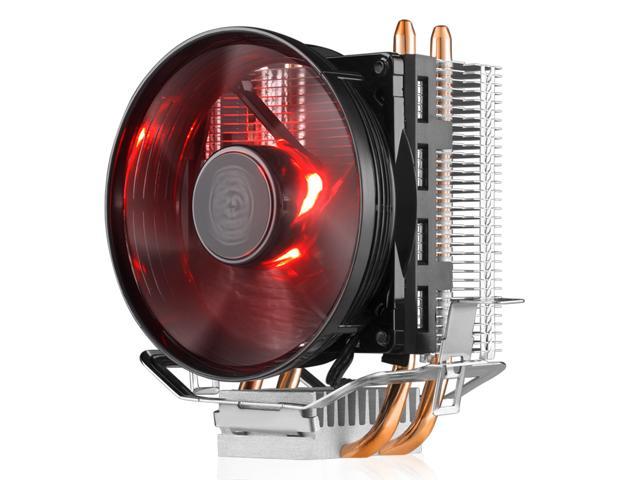 Cooler Master Blizzard T20 (PWM) - CPU Cooler with 92mm Cone Shaped Red LED Cooling Fan & 2 Copper Heatpipes - For AMD Socket AM4/AM3/AM2/FM2/FM1.