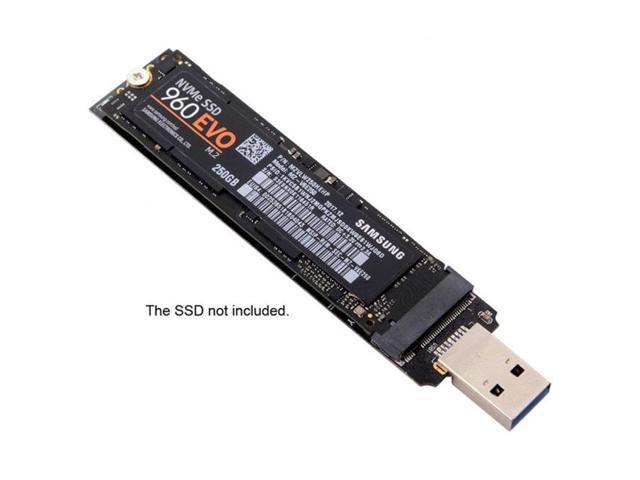 Cablecc USB 3.0 to NVME M-key M.2 NGFF SSD External PCBA Conveter Adapter RTL9210 Chipset with Case