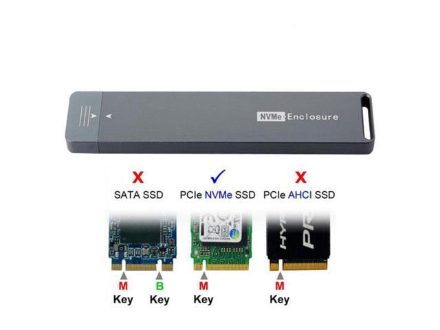 Cablecc USB 3.0 to NVME M-key M.2 NGFF SSD External PCBA Conveter Adapter RTL9210 Chipset with Case