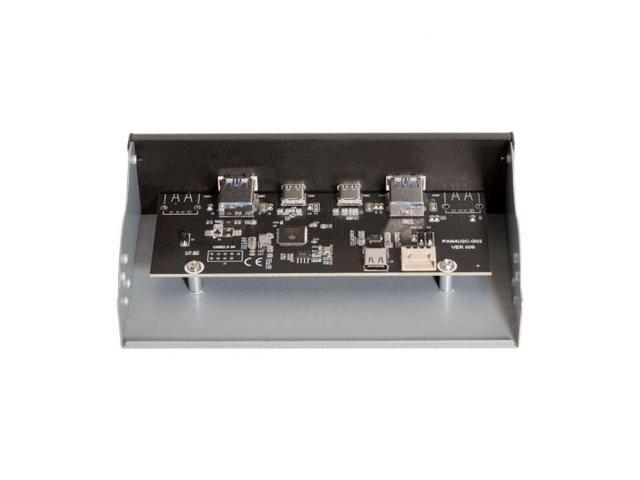 Cablecc USB-C & USB 3.0 HUB 4 Ports Front Panel to Motherboard 20Pin Connector Cable for 5.25' CD-ROM Bay
