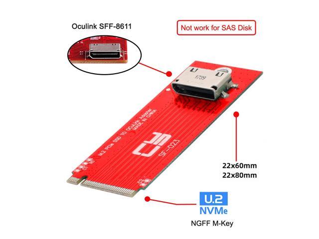 Chenyang PCI-E 4.0 3.0 M.2 M-key to Oculink SFF-8612 SFF-8611 Host Adapter for PCIe Nvme SSD 2260
