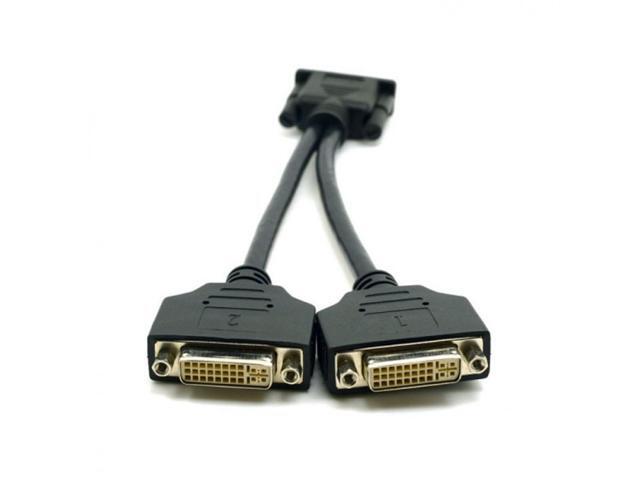 Cablecc DMS-59 Male to Dual DVI 24+5 Female Female Splitter Extension Cable for Graphics Cards & Monitor