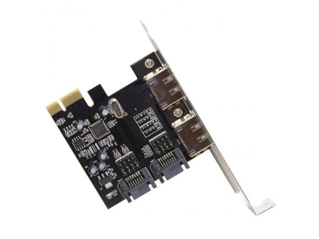 Cablecc PCI-E To 4 Ports SATA 3.0 ESATA PCIE SATA3 6Gbps Expansion Card PCI-E Adapter
