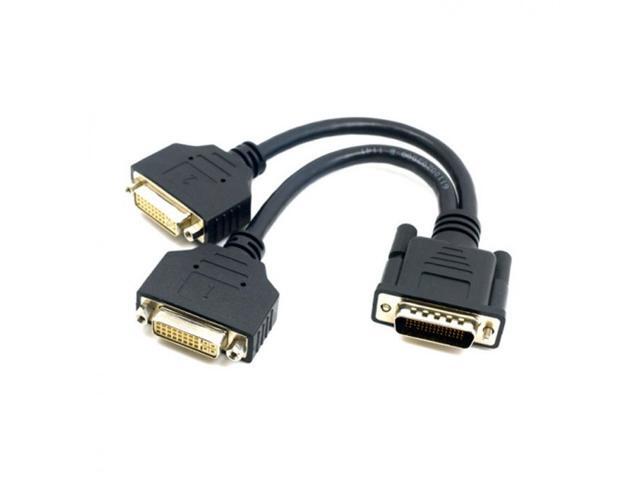 Cablecc DMS-59 Male to Dual DVI 24+5 Female Female Splitter Extension Cable for Graphics Cards & Monitor